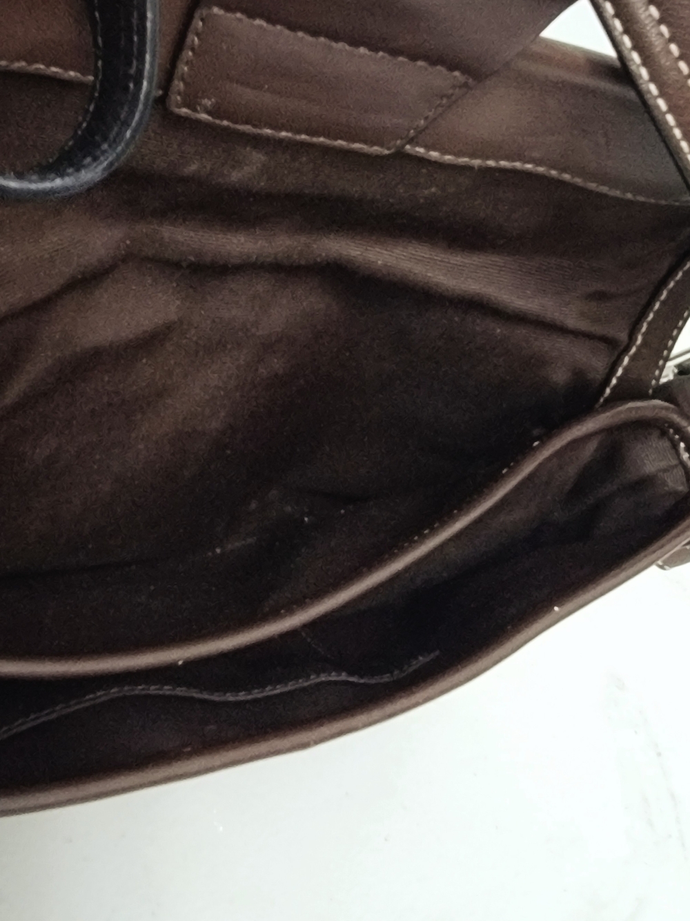 Vtg 2004 Coach Soho Dark Brown Leather Flap Baguette Bag 9212 - Picture 11 of 11